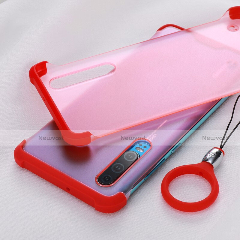 Ultra-thin Transparent TPU Soft Case Cover H03 for Huawei P30 Red