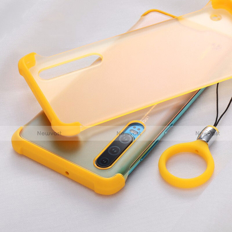 Ultra-thin Transparent TPU Soft Case Cover H03 for Huawei P30 Yellow