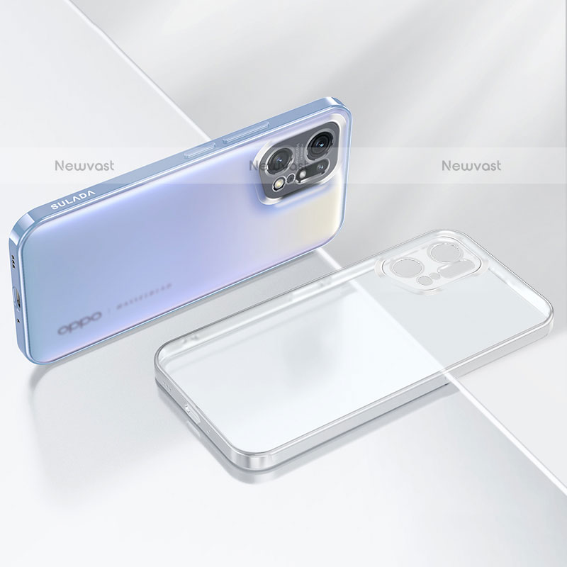 Ultra-thin Transparent TPU Soft Case Cover H03 for Oppo Find X5 Pro 5G Clear