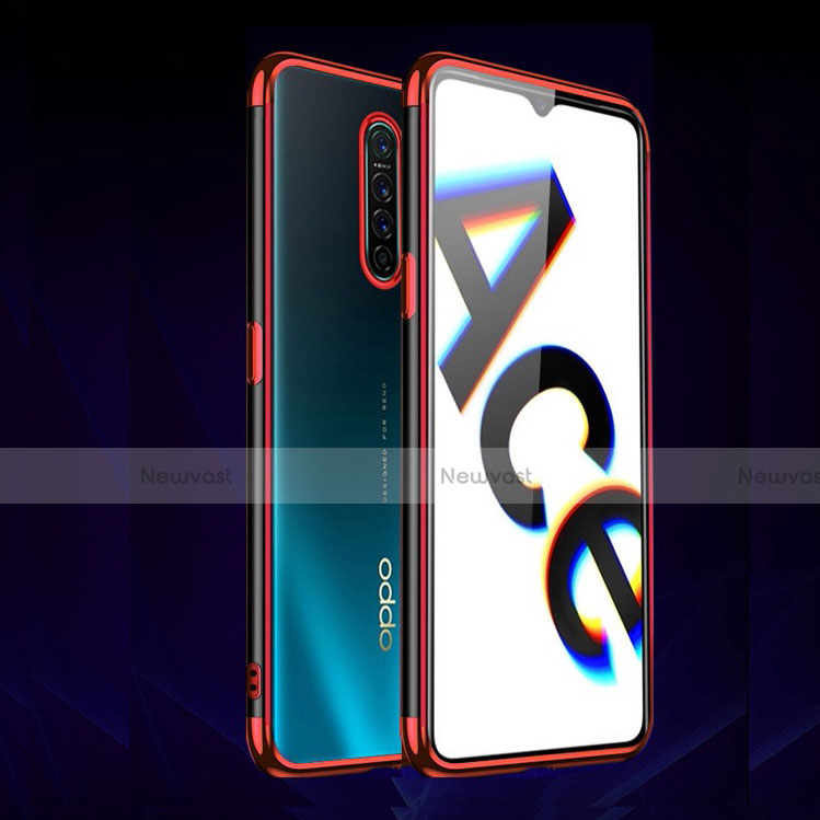 Ultra-thin Transparent TPU Soft Case Cover H03 for Oppo Reno Ace Red