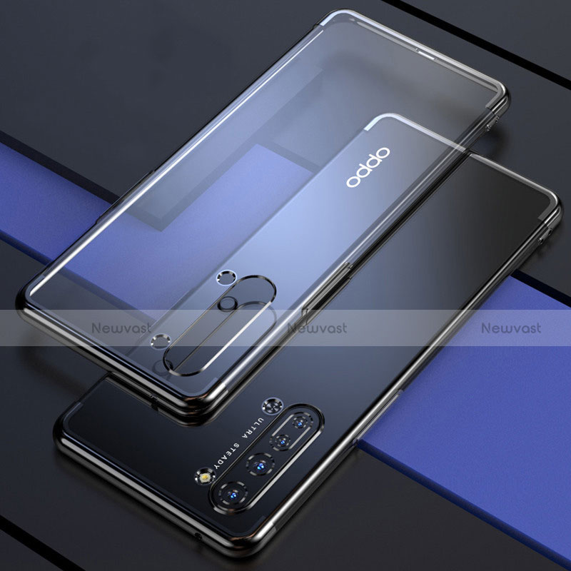 Ultra-thin Transparent TPU Soft Case Cover H03 for Oppo Reno3 Black