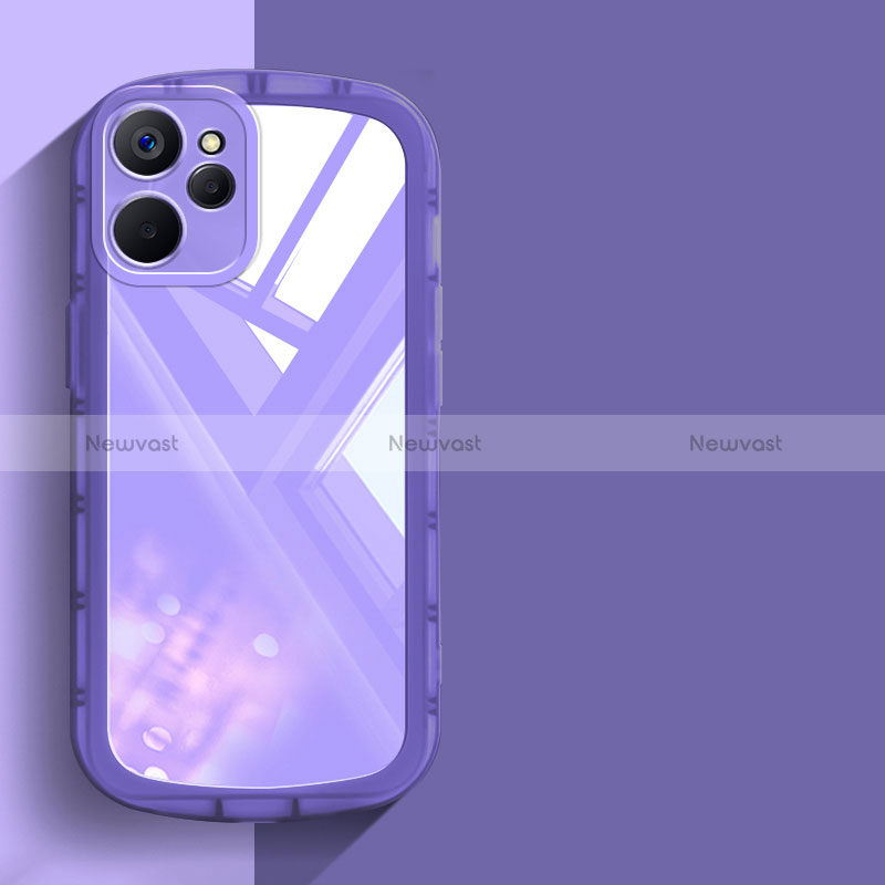 Ultra-thin Transparent TPU Soft Case Cover H03 for Realme 10T 5G Purple