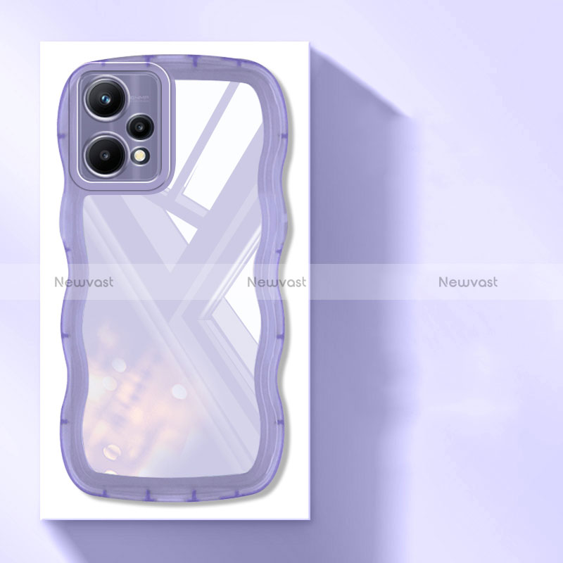 Ultra-thin Transparent TPU Soft Case Cover H03 for Realme 9 4G Purple