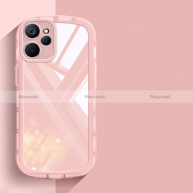 Ultra-thin Transparent TPU Soft Case Cover H03 for Realme 9i 5G Pink