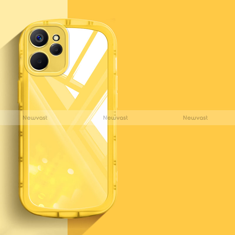 Ultra-thin Transparent TPU Soft Case Cover H03 for Realme 9i 5G Yellow