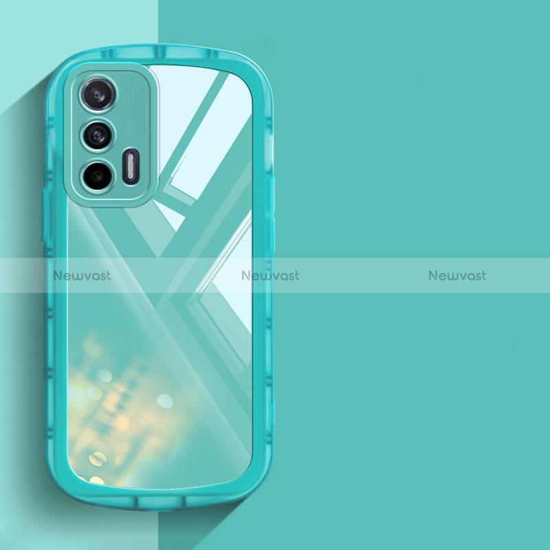 Ultra-thin Transparent TPU Soft Case Cover H03 for Realme GT 5G Cyan