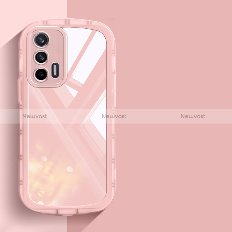 Ultra-thin Transparent TPU Soft Case Cover H03 for Realme GT 5G Pink