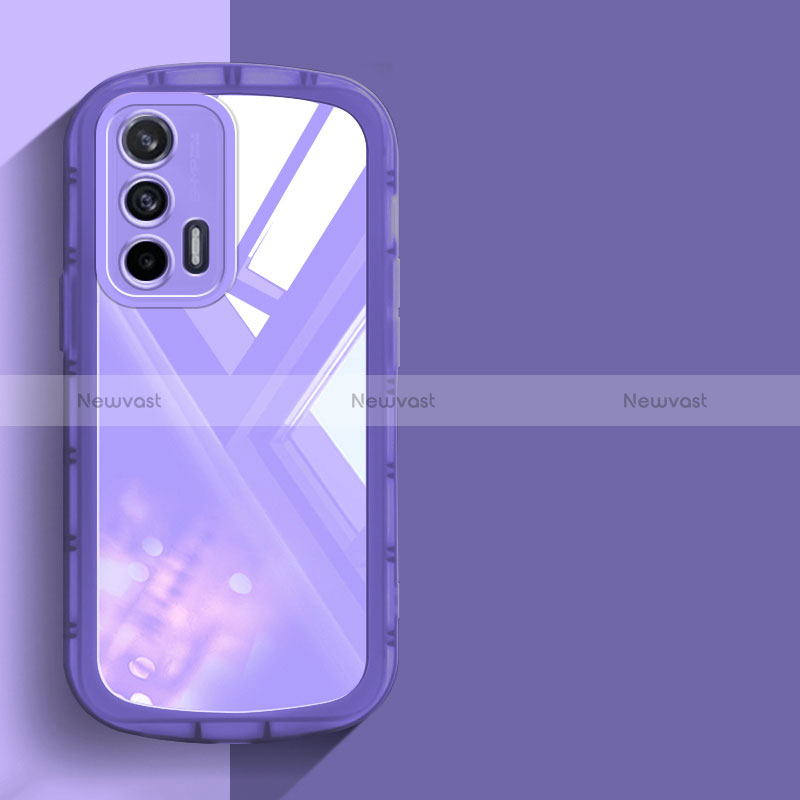 Ultra-thin Transparent TPU Soft Case Cover H03 for Realme GT Neo 5G Purple