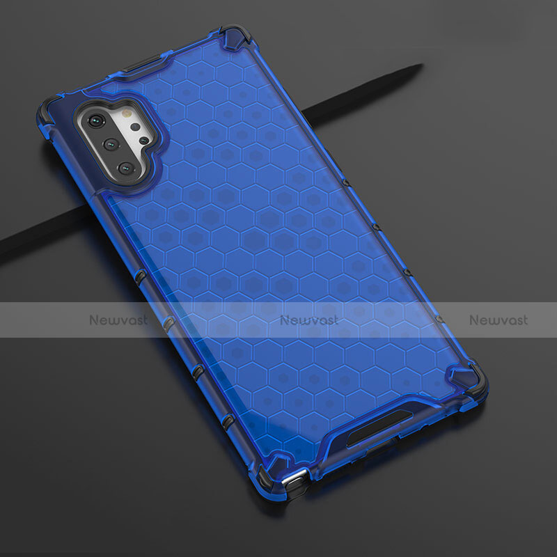 Ultra-thin Transparent TPU Soft Case Cover H03 for Samsung Galaxy Note 10 Plus Blue