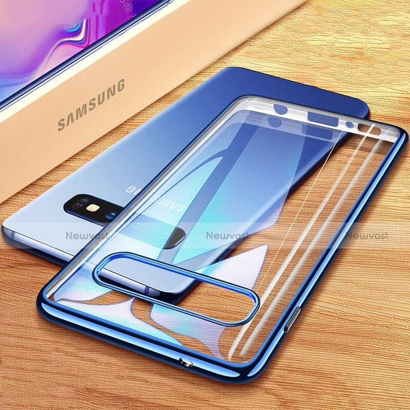 Ultra-thin Transparent TPU Soft Case Cover H03 for Samsung Galaxy S10 5G Blue