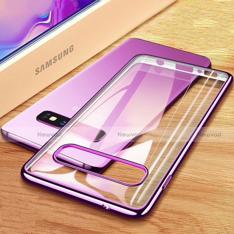 Ultra-thin Transparent TPU Soft Case Cover H03 for Samsung Galaxy S10 5G Purple