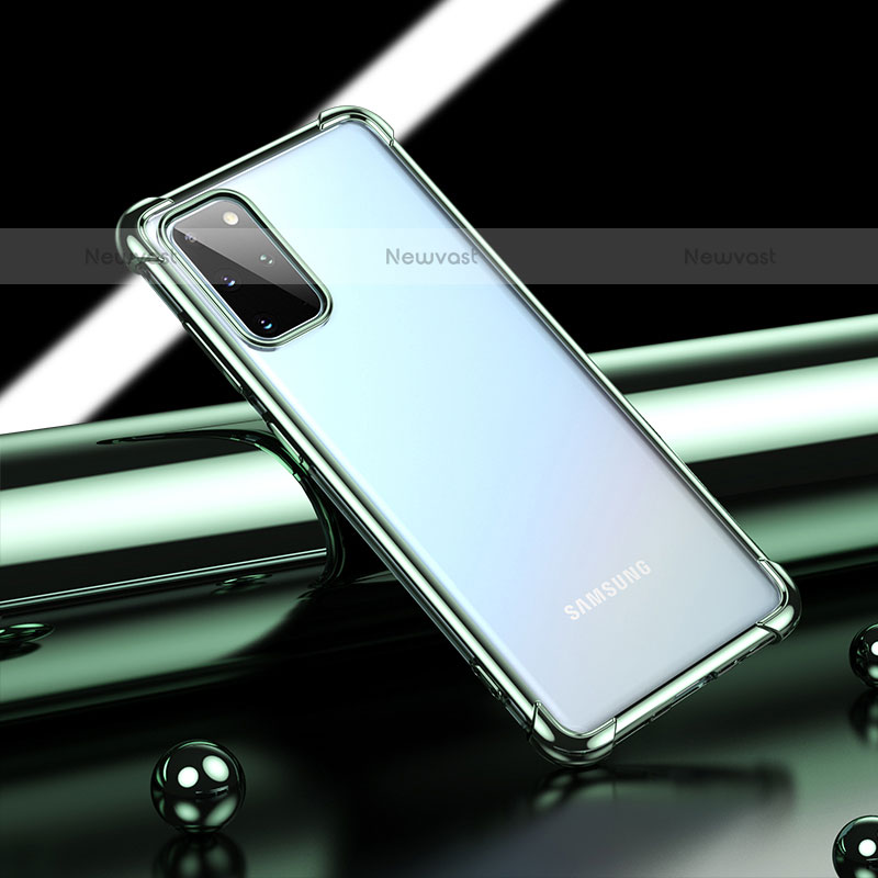 Ultra-thin Transparent TPU Soft Case Cover H03 for Samsung Galaxy S20 Plus Green