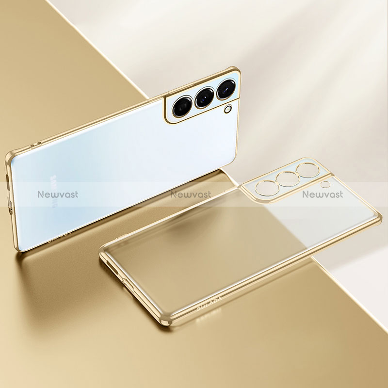 Ultra-thin Transparent TPU Soft Case Cover H03 for Samsung Galaxy S24 5G Gold