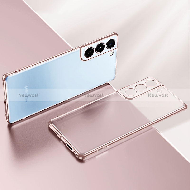 Ultra-thin Transparent TPU Soft Case Cover H03 for Samsung Galaxy S24 Plus 5G Rose Gold