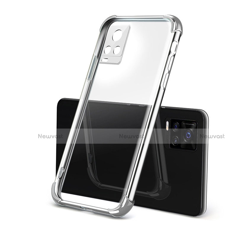 Ultra-thin Transparent TPU Soft Case Cover H03 for Vivo V20 Pro 5G Silver