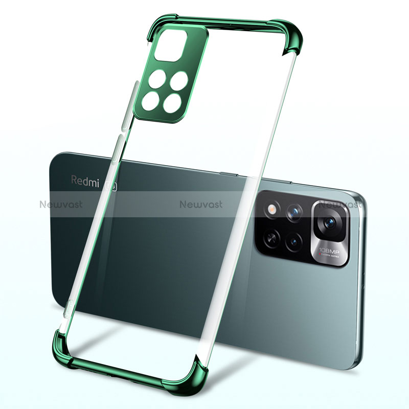 Ultra-thin Transparent TPU Soft Case Cover H03 for Xiaomi Mi 11i 5G (2022) Green