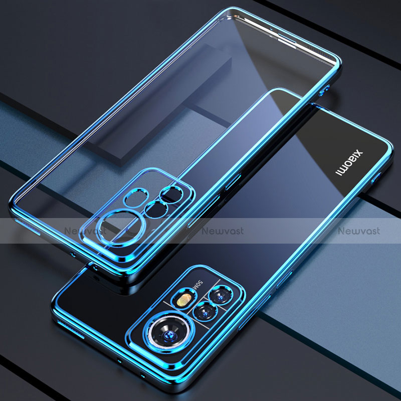 Ultra-thin Transparent TPU Soft Case Cover H03 for Xiaomi Mi 12 5G Blue