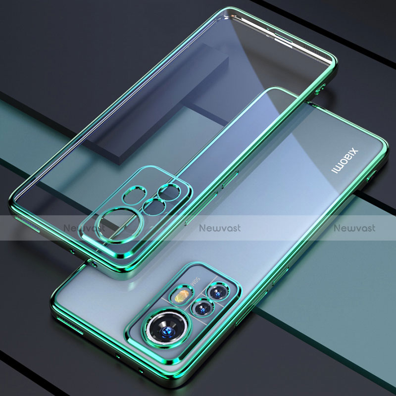 Ultra-thin Transparent TPU Soft Case Cover H03 for Xiaomi Mi 12 5G Green