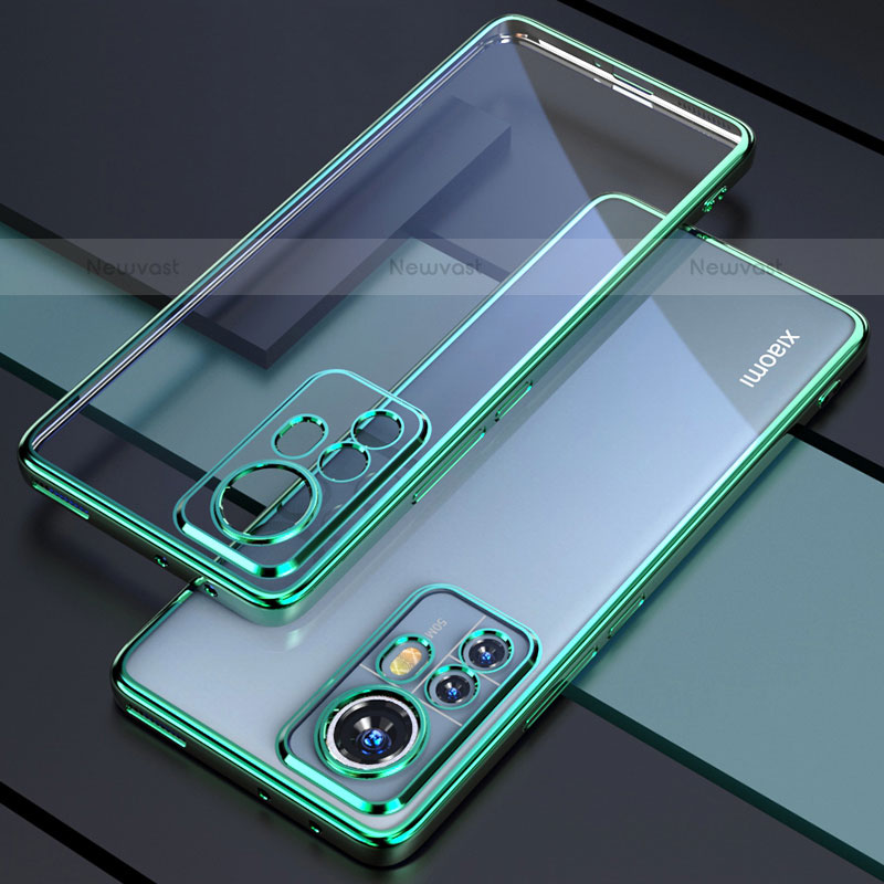 Ultra-thin Transparent TPU Soft Case Cover H03 for Xiaomi Mi 12 Pro 5G Green