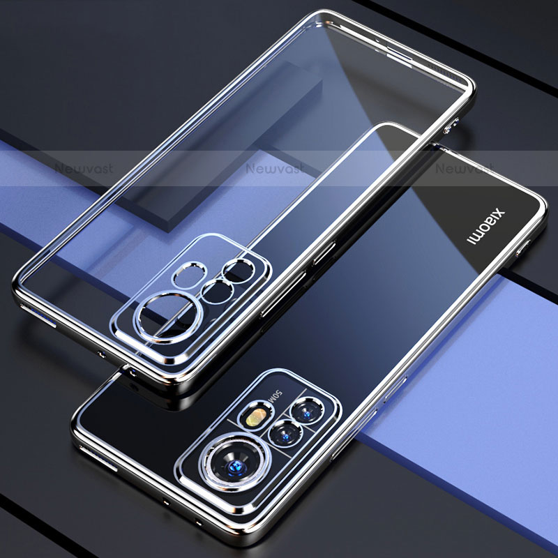 Ultra-thin Transparent TPU Soft Case Cover H03 for Xiaomi Mi 12X 5G Silver