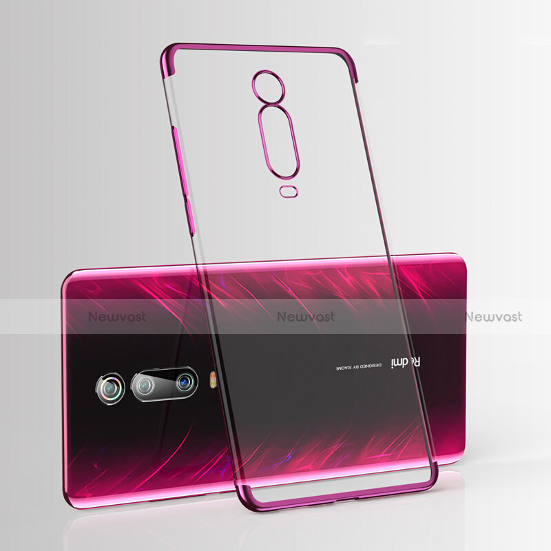 Ultra-thin Transparent TPU Soft Case Cover H03 for Xiaomi Mi 9T Pro Purple