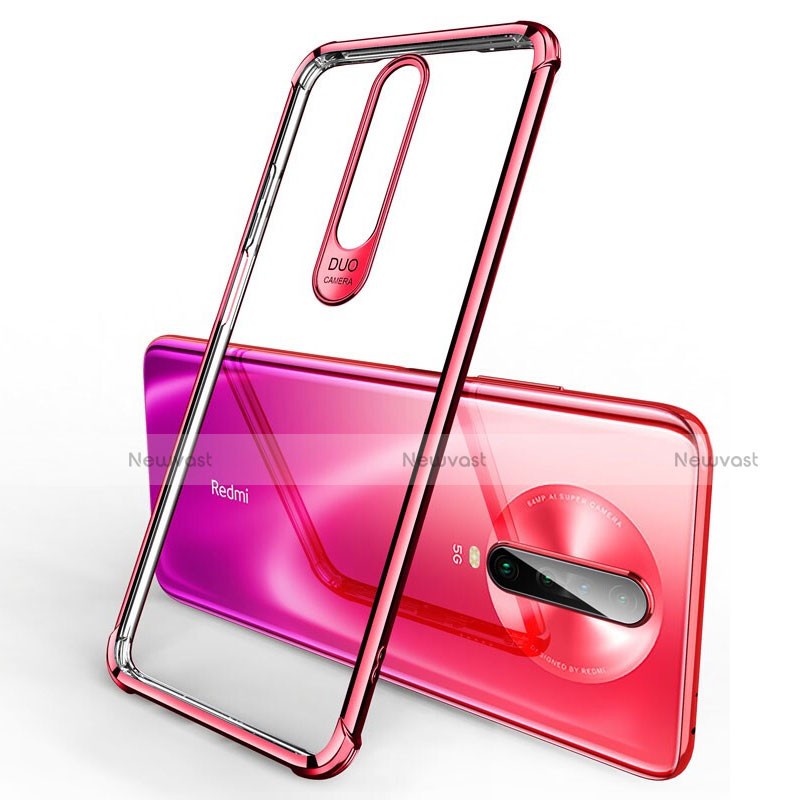 Ultra-thin Transparent TPU Soft Case Cover H03 for Xiaomi Poco X2 Red