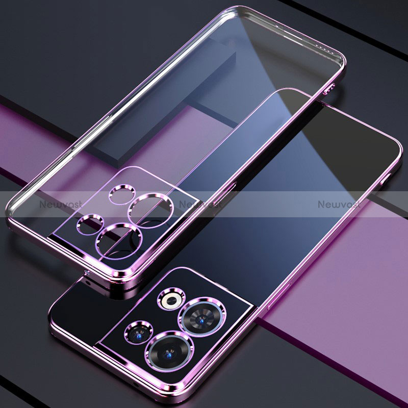 Ultra-thin Transparent TPU Soft Case Cover H03 for Xiaomi Redmi Note 13 5G Purple