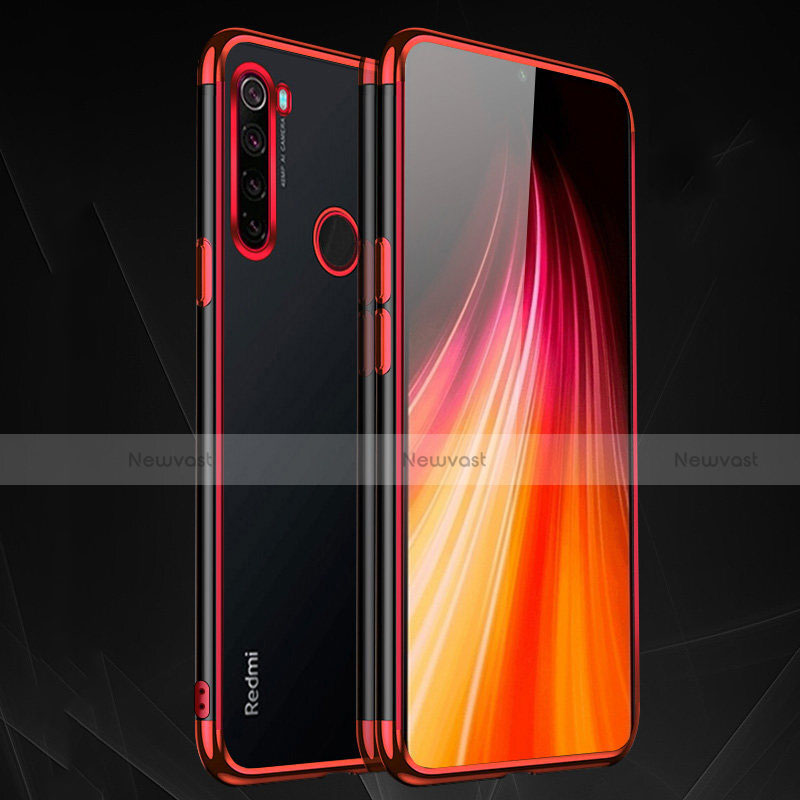 Ultra-thin Transparent TPU Soft Case Cover H03 for Xiaomi Redmi Note 8 Red