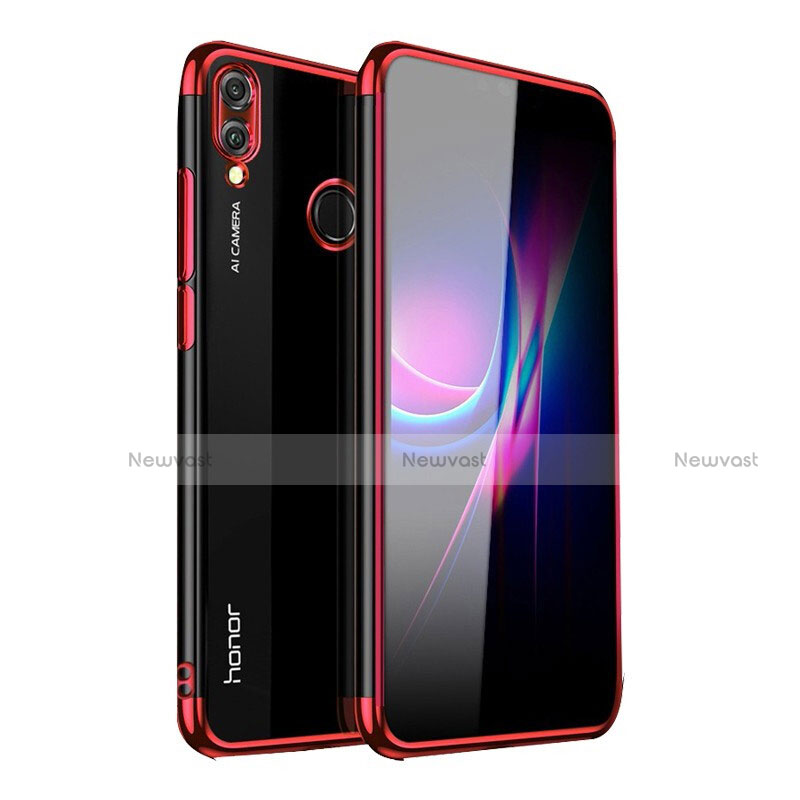 Ultra-thin Transparent TPU Soft Case Cover H04 for Huawei Honor 10 Lite Red