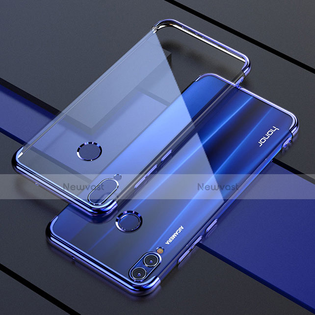Ultra-thin Transparent TPU Soft Case Cover H04 for Huawei Honor V10 Lite Blue