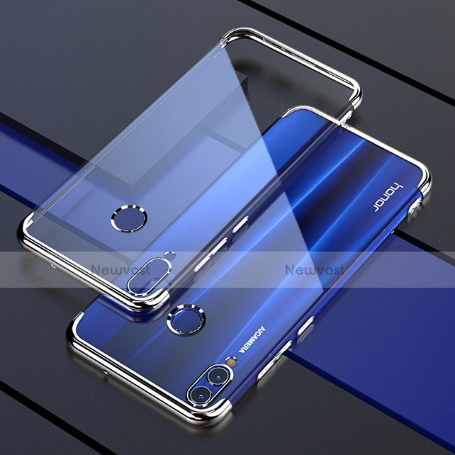 Ultra-thin Transparent TPU Soft Case Cover H04 for Huawei Honor V10 Lite Silver