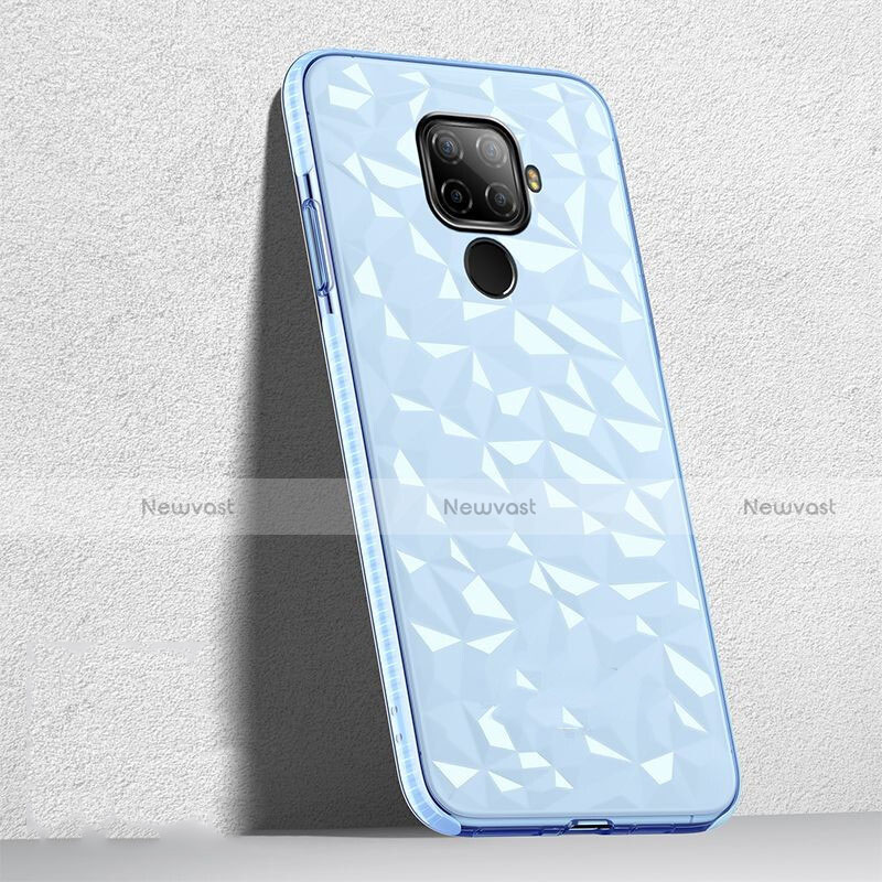 Ultra-thin Transparent TPU Soft Case Cover H04 for Huawei Mate 30 Lite Sky Blue