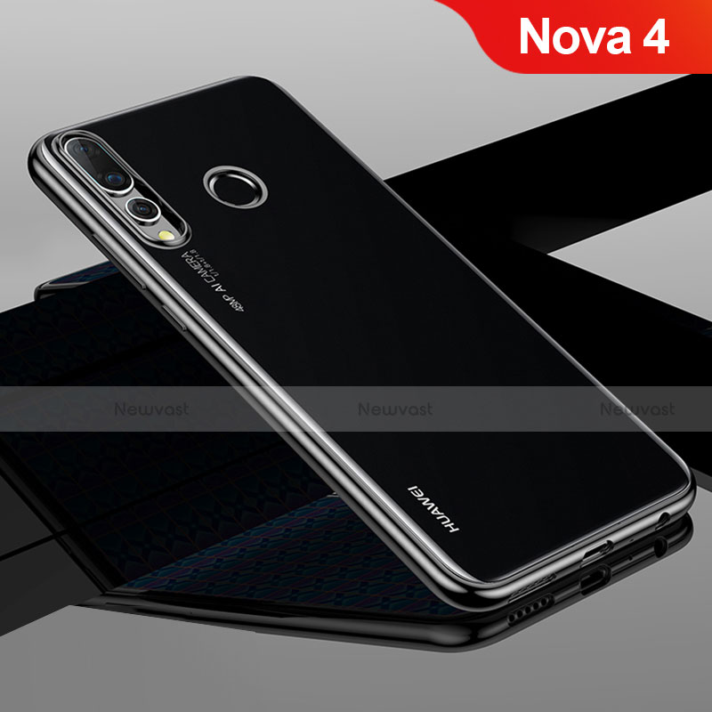 Ultra-thin Transparent TPU Soft Case Cover H04 for Huawei Nova 4 Black