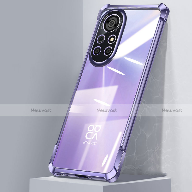 Ultra-thin Transparent TPU Soft Case Cover H04 for Huawei Nova 8 5G Purple