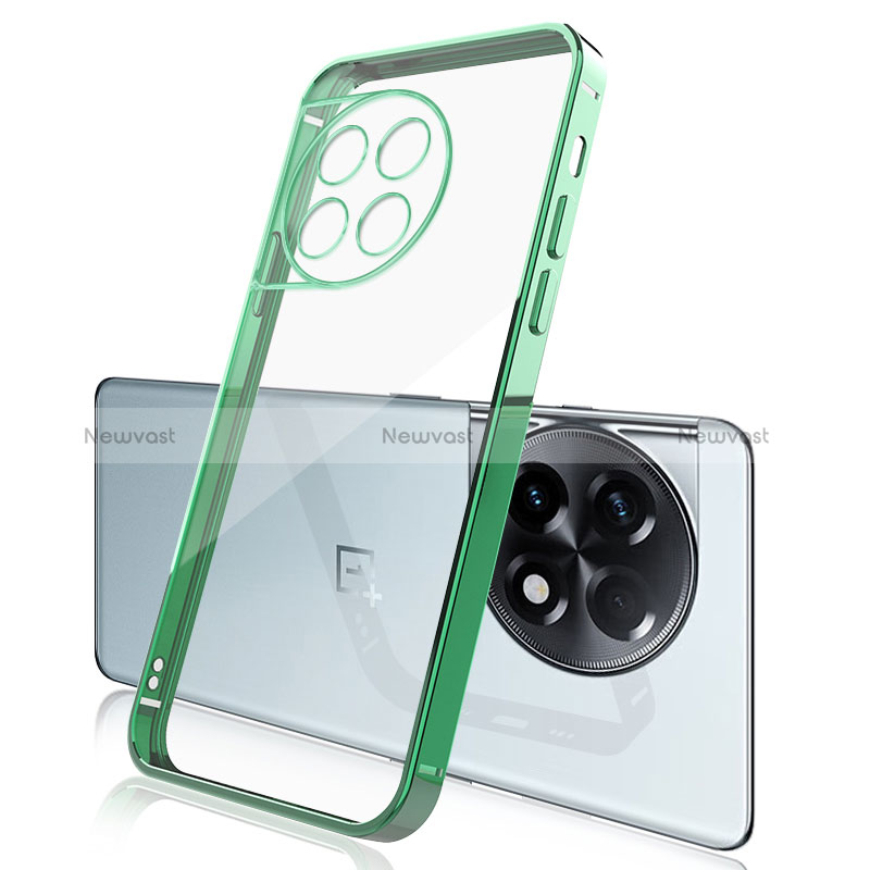 Ultra-thin Transparent TPU Soft Case Cover H04 for OnePlus 11 5G Green