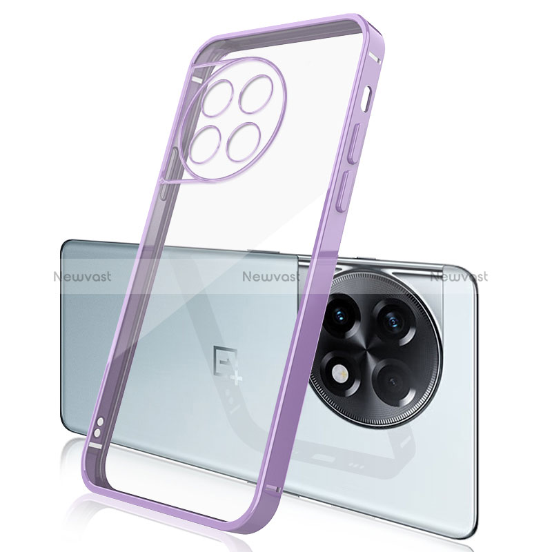 Ultra-thin Transparent TPU Soft Case Cover H04 for OnePlus 11R 5G Purple
