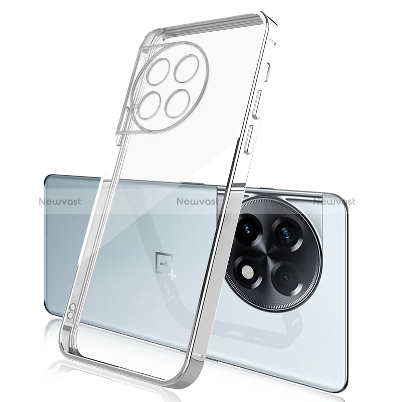 Ultra-thin Transparent TPU Soft Case Cover H04 for OnePlus Ace 2 5G Silver