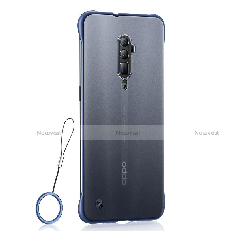 Ultra-thin Transparent TPU Soft Case Cover H04 for Oppo Reno 10X Zoom Blue