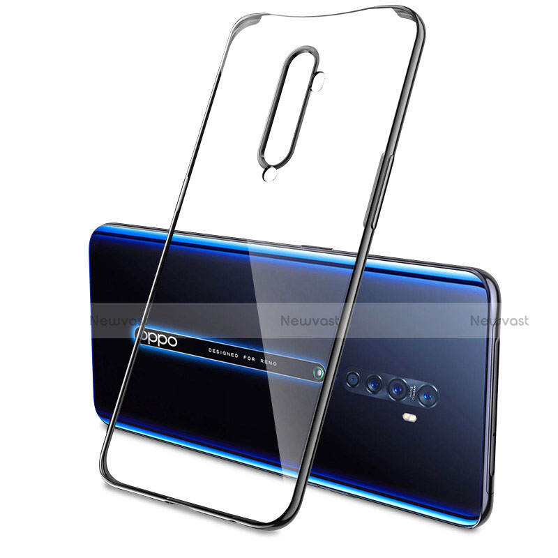 Ultra-thin Transparent TPU Soft Case Cover H04 for Oppo Reno2 Black