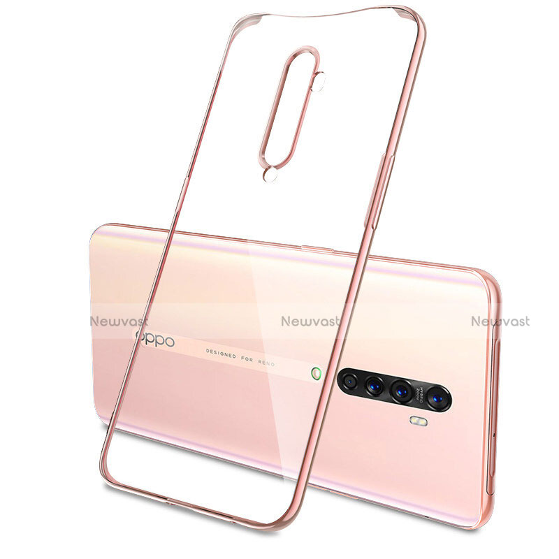 Ultra-thin Transparent TPU Soft Case Cover H04 for Oppo Reno2 Pink