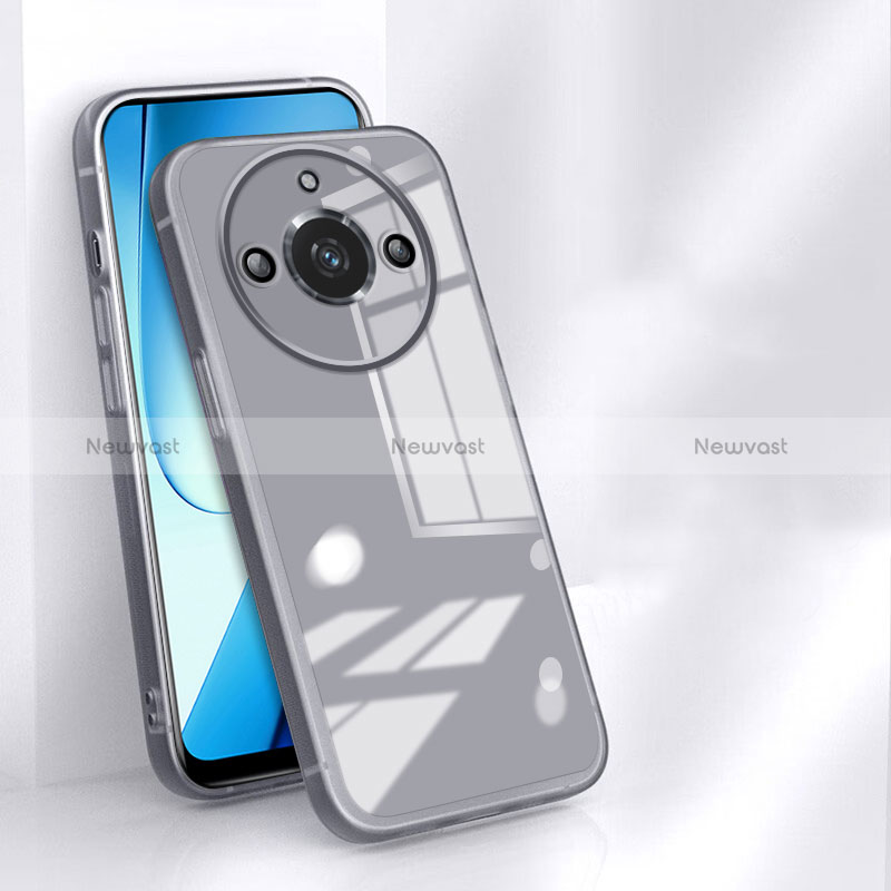 Ultra-thin Transparent TPU Soft Case Cover H04 for Realme Narzo 60 5G Gray