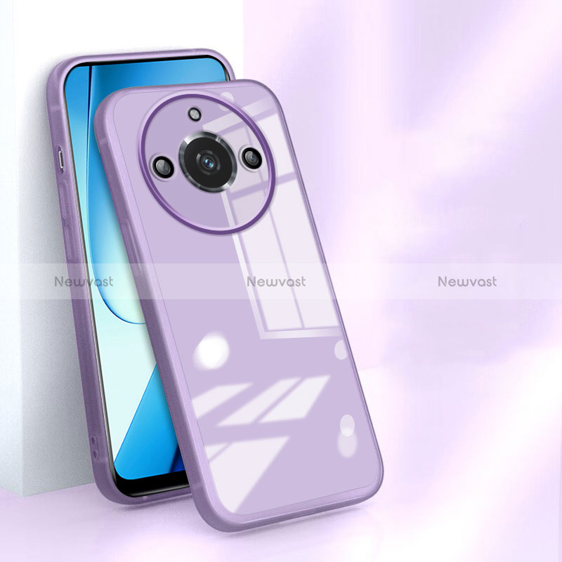 Ultra-thin Transparent TPU Soft Case Cover H04 for Realme Narzo 60 Pro 5G Purple