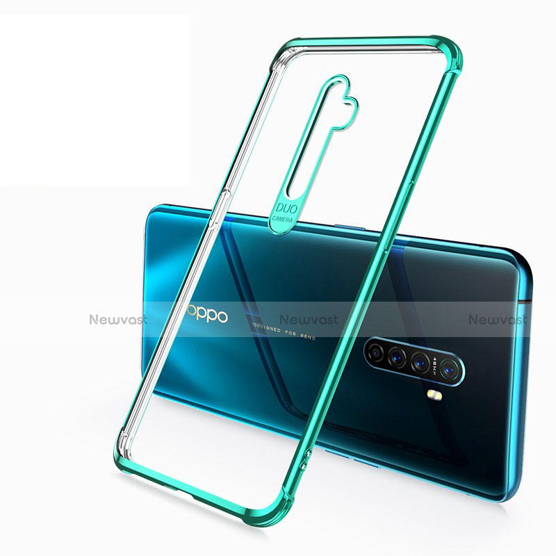 Ultra-thin Transparent TPU Soft Case Cover H04 for Realme X2 Pro Green