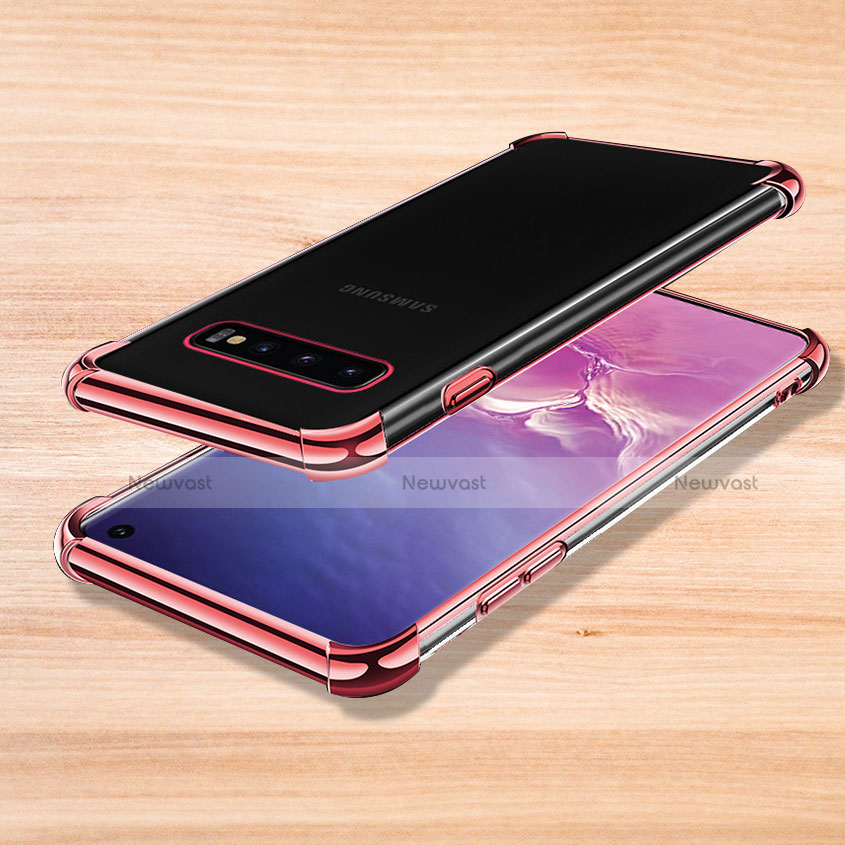 Ultra-thin Transparent TPU Soft Case Cover H04 for Samsung Galaxy S10 5G Rose Gold