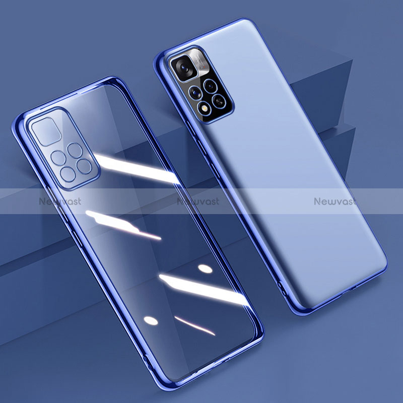 Ultra-thin Transparent TPU Soft Case Cover H04 for Xiaomi Mi 11i 5G (2022) Blue