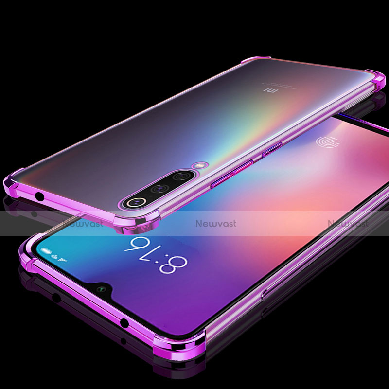 Ultra-thin Transparent TPU Soft Case Cover H04 for Xiaomi Mi 9 Lite Purple