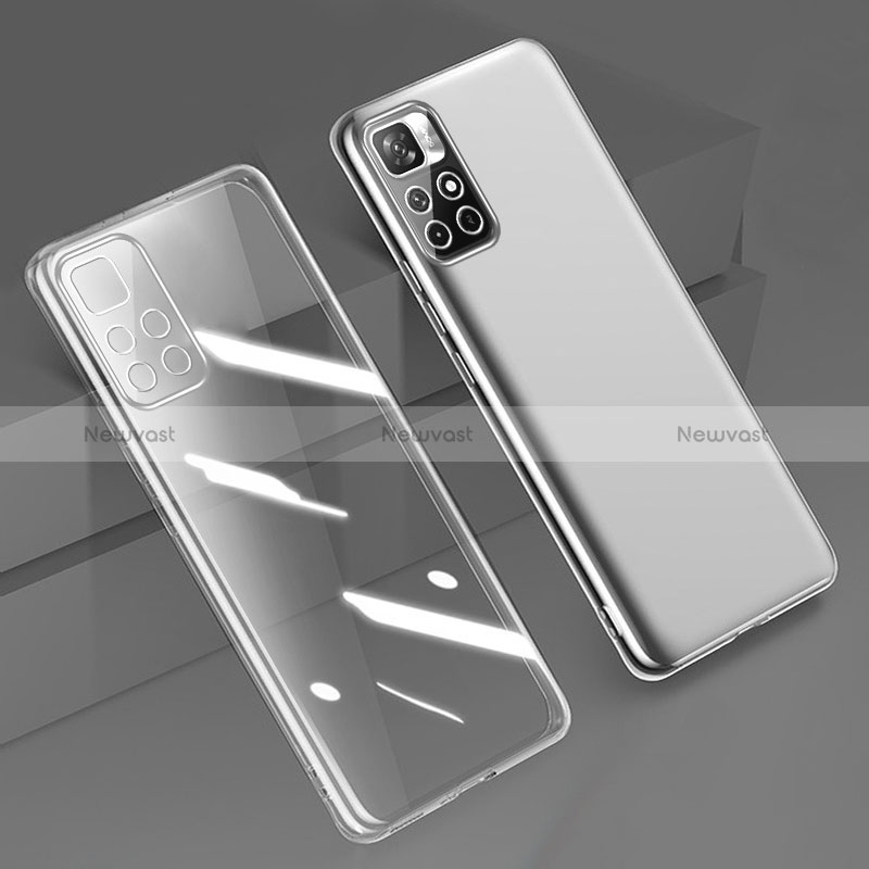 Ultra-thin Transparent TPU Soft Case Cover H04 for Xiaomi Redmi Note 11T 5G Clear