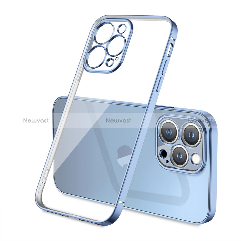 Ultra-thin Transparent TPU Soft Case Cover H05 for Apple iPhone 14 Pro Blue