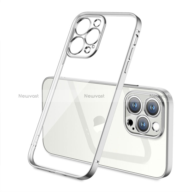 Ultra-thin Transparent TPU Soft Case Cover H05 for Apple iPhone 14 Pro Max Silver