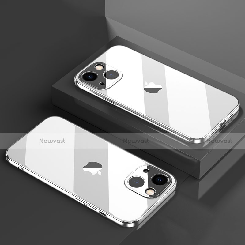 Ultra-thin Transparent TPU Soft Case Cover H05 for Apple iPhone 15 Silver